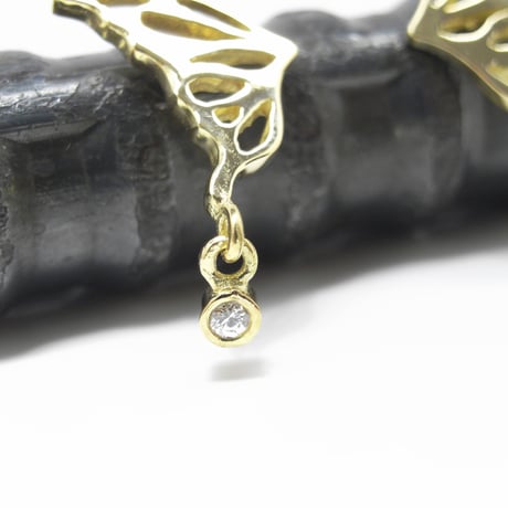 片羽 ＋ diamond pierce | k18yg