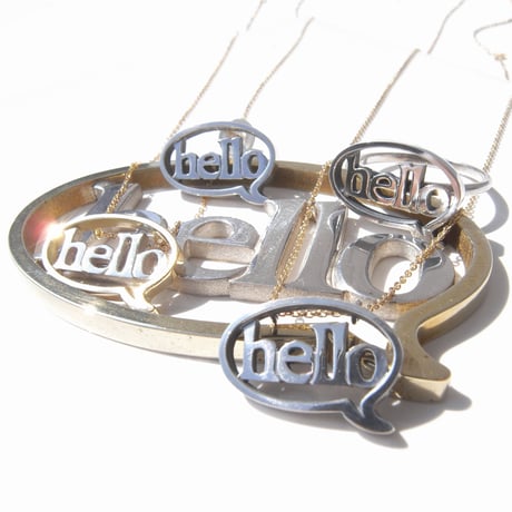 baby!! balloon＋hello necklace | silver×k10yg