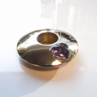 heart stone/amethyst | head cap