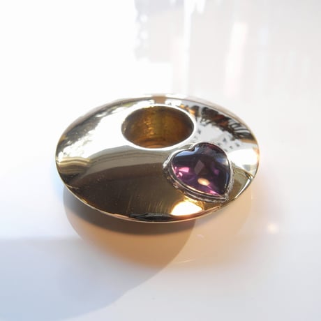heart stone/amethyst | head cap