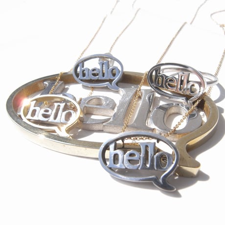 baby!! balloon＋hello necklace | k18yg×k18wg