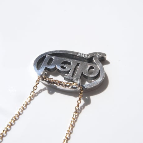 baby!! balloon＋hello necklace | silver×k10yg