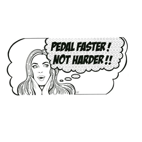「PEDAL FASTER! NOT HARDER!!」Tee | white