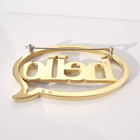 balloon＋hello brooch | Brass