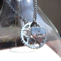 34T chainring necklace＋heart plate