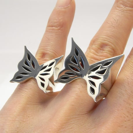Block butterfly ring | Large