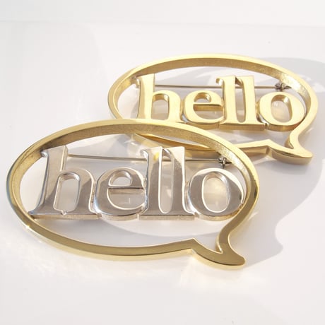 balloon＋hello brooch | Brass