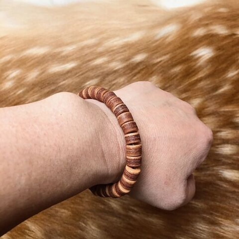 レザービーズブレスレット ナチュラル | THESEUS STORE