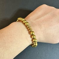 ソリッドブラスビーズ＋ ブレスレット　8ｍｍ