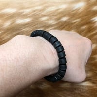レザービーズブレスレット　ブラック