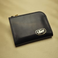 ハーフジッパーウォレットTELLUS （テルス）BK/W/BK/Br