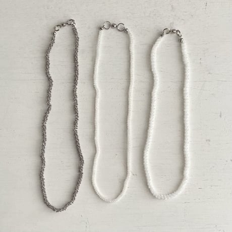 数量限定販売/hand knitting  short  necklace &bracelet/再販なし