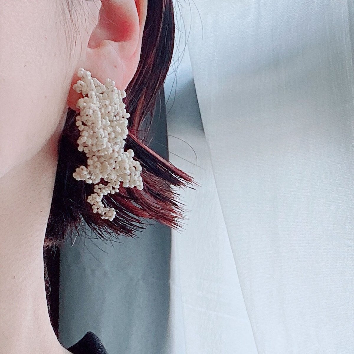 Loop ∞ /pierce or earring/cream beige/再販 | ha...