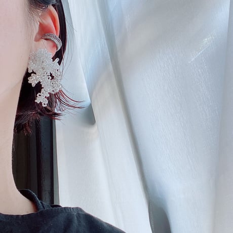 Loop ∞ /pierce  or  earring/ kusumi white/一点物/再販なし