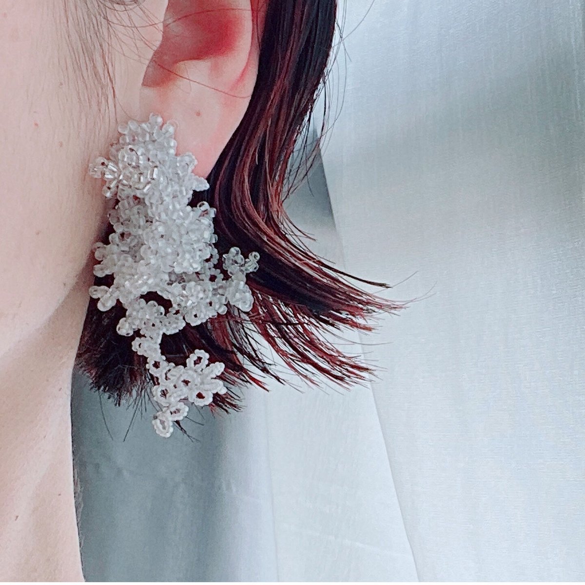 Loop ∞ /pierce or earring/ kusumi white/一点物/再...