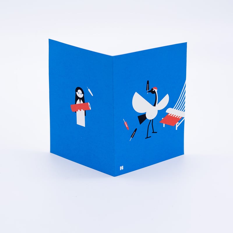 鶴の恩返し①②④SOLD‼️次は③‼️ むかしむかしカード 鶴の恩返し（封筒付き） | 京都烏丸六七堂