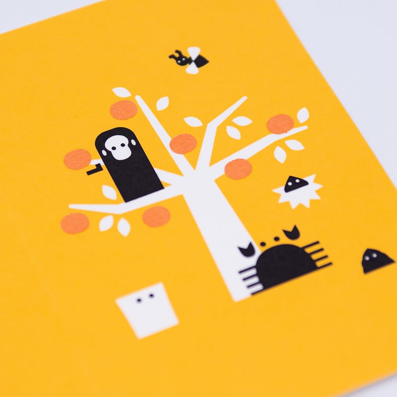 むかしむかしカード さるかに合戦（封筒付き） | 京都烏丸六七堂