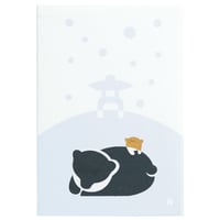 文庫本ノート　雪見灯篭と熊