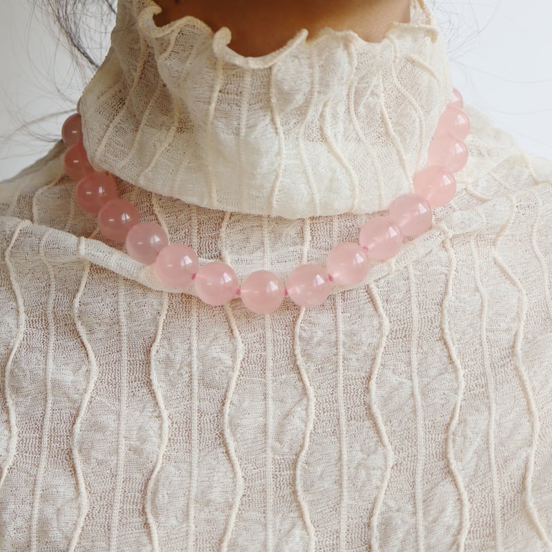 ローズクォーツネックレス/024048 | TUWAKRIM 