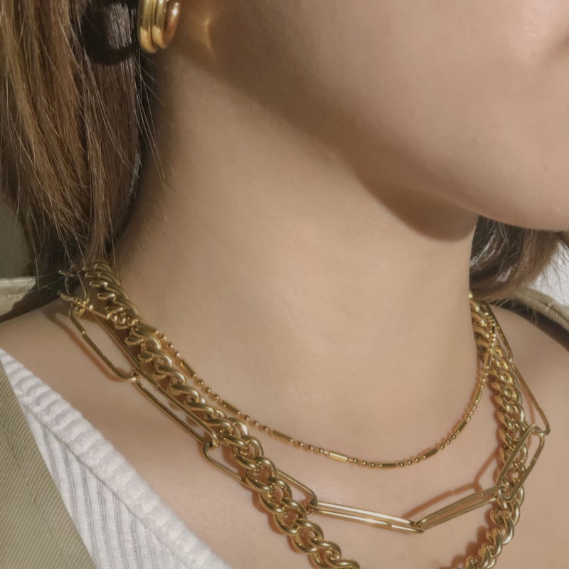 ショート&ロングボールチェーンネックレス/020190 | TUWAKRIM ショート&ロングボールチェーンネックレス/020190 | TUWAKRIM
