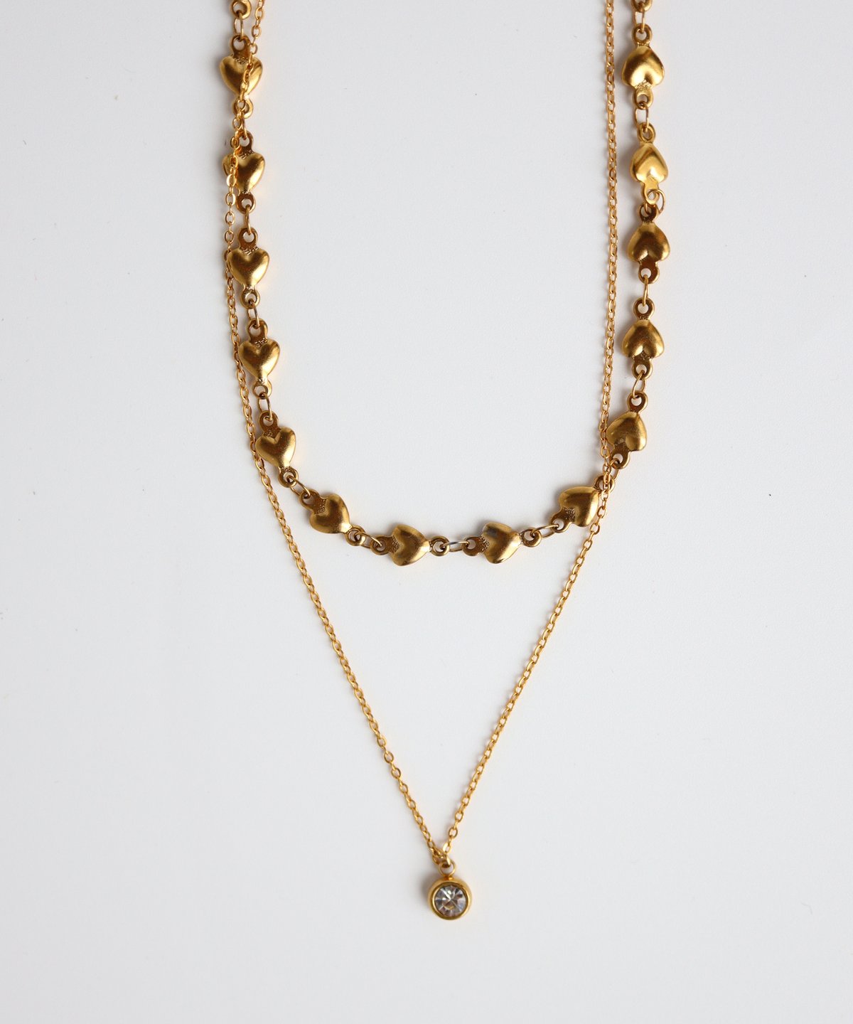 ハート2連ネックレス/024120 | TUWAKRIM 