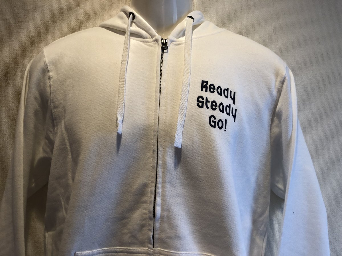 LP003-3 ジップアップロゴパーカーライトモデル WHITE/NAVY | Ready