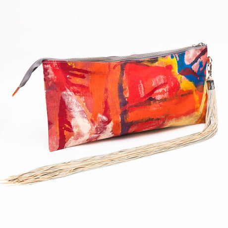 tail tale clutch bag#03  (canvas)【クラッチバッグ】