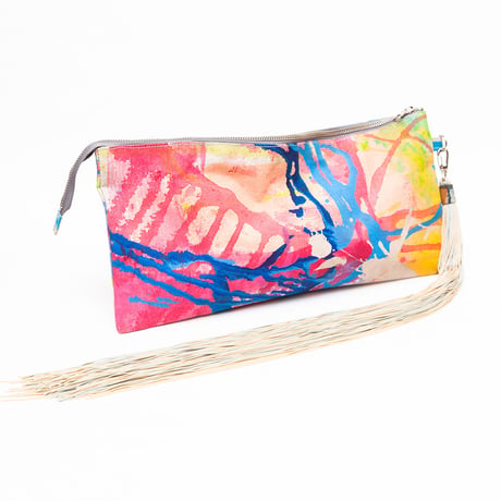 tail tale clutch bag#02  (canvas)【クラッチバッグ】