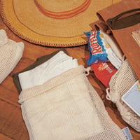 5 COTTON MESH BAGS WITH POUCH/オーガニックコットン