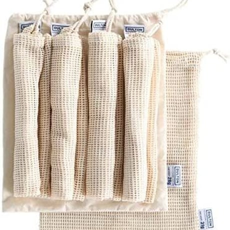 5 COTTON MESH BAGS WITH POUCH/オーガニックコットン