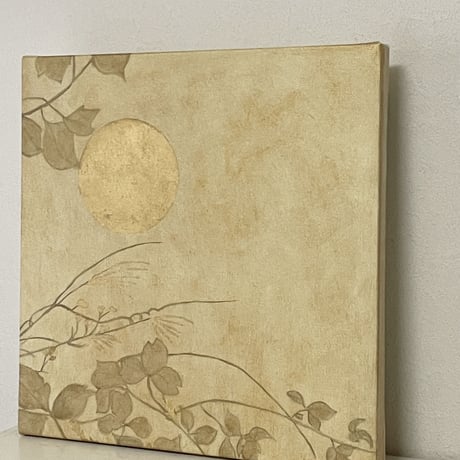 月に秋草図　部分