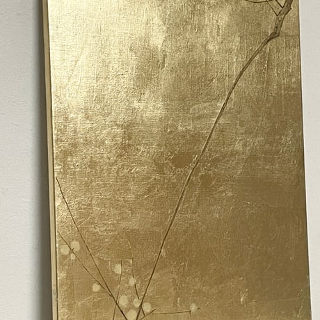 金に梅の枝