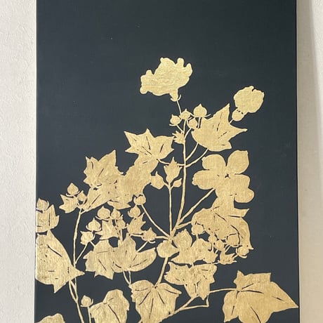 金に芙蓉図