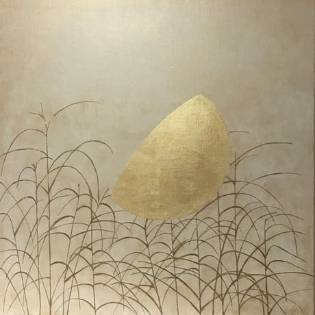 月と秋草図