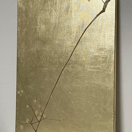 金に梅の枝