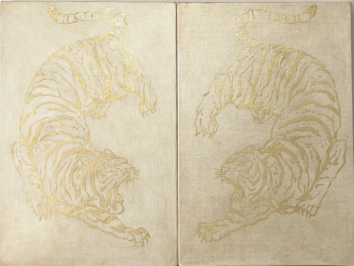 金の虎　　　　　　　　　　　　　　　　　　　ゴールド GOLD 芸術品 美術品 金の虎 ゴールド GOLD 芸術品 美術品