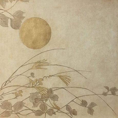 月と秋草図