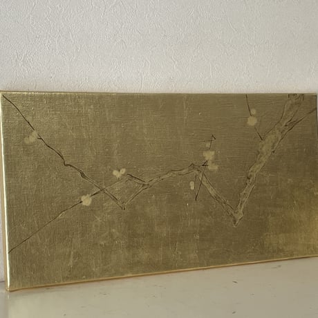 金に梅の枝