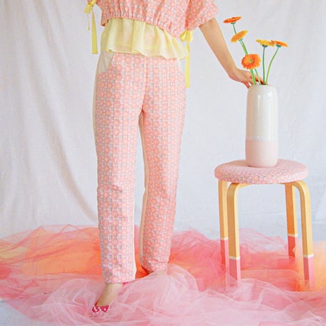 Tile Curtain Pants - Pink