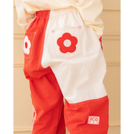 Patchwork Park Pants - RED