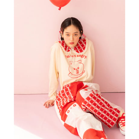 Patchwork Park Pants - RED