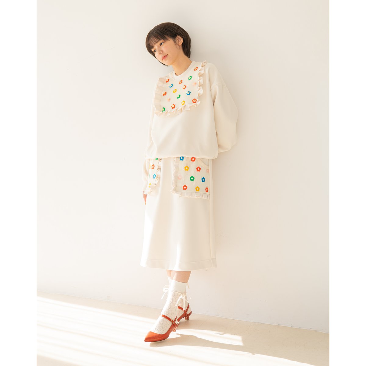 Flower Sweat Skirt | HOWTOVENUS