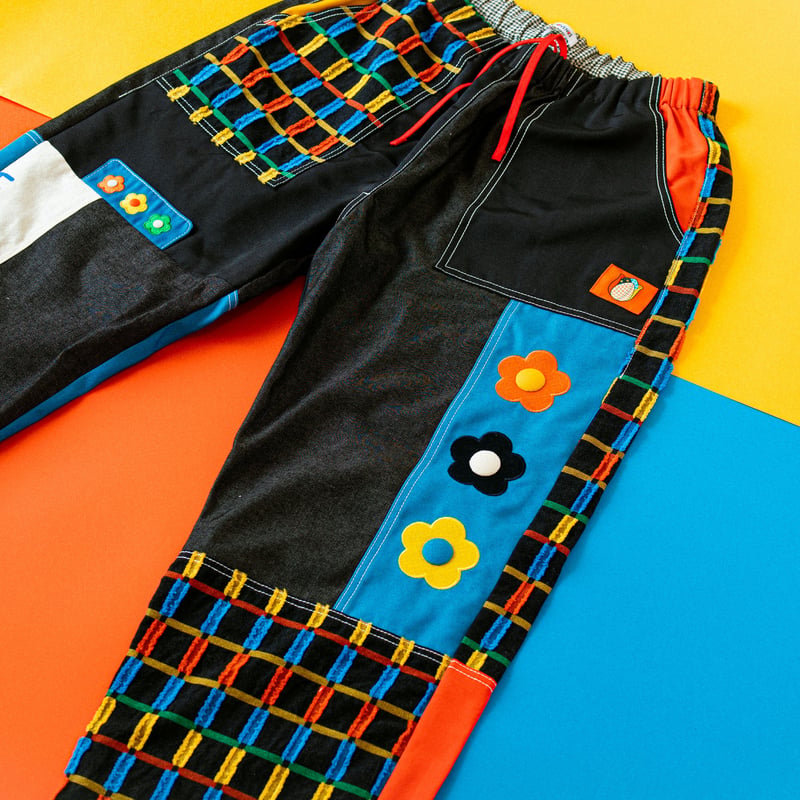 Patchwork Park Pants - BLACK | HOWTOVENUS