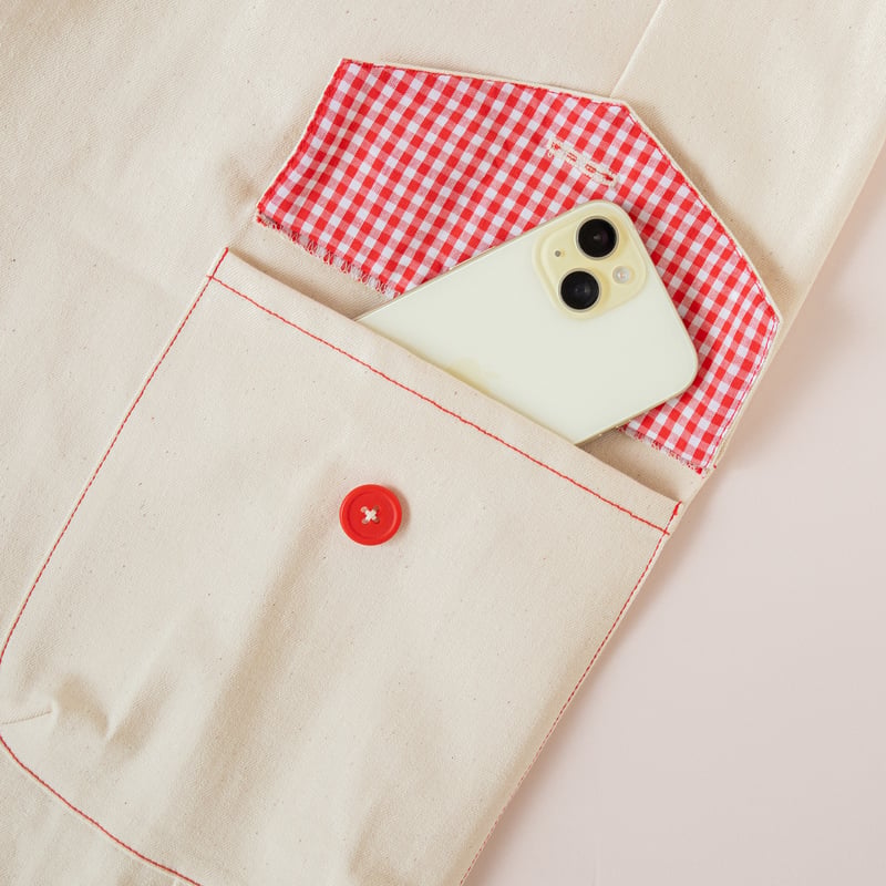 Gingham Check Denim Pants - OW | HOWTOVENUS