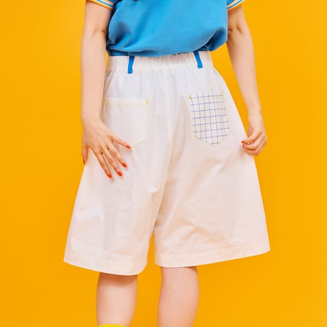 [6月8日まで] Side Flower Half Pants