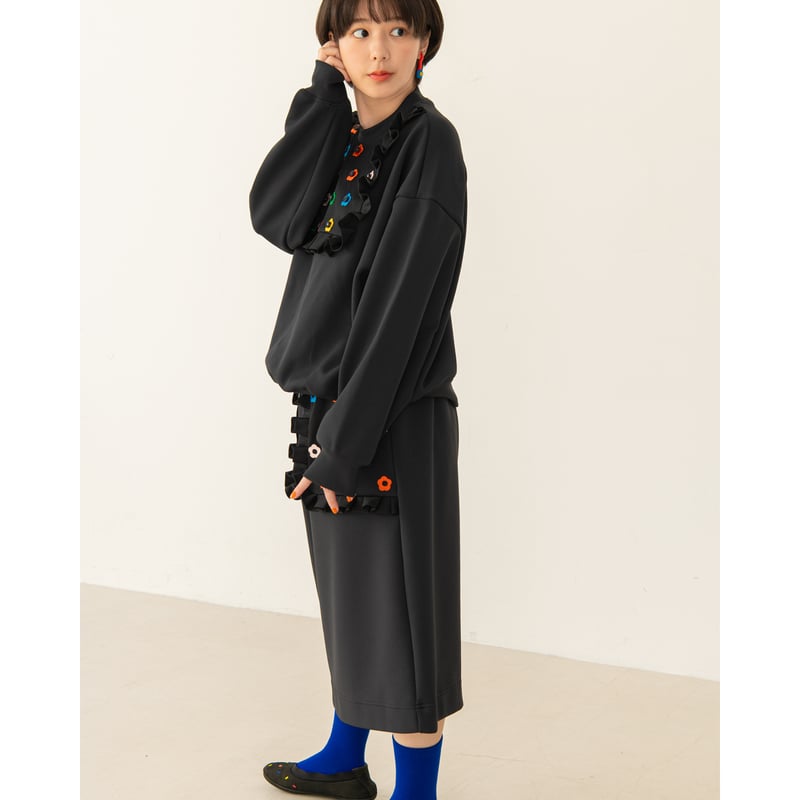 Flower Sweat Skirt | HOWTOVENUS