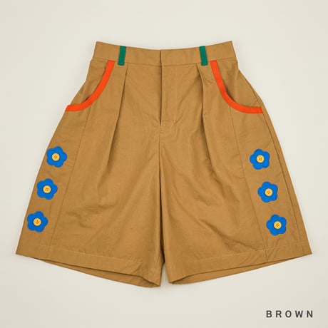 [6月8日まで] Side Flower Half Pants