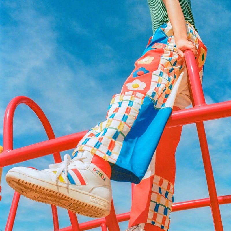 Patchwork Park Pants - COLORFUL | HOWTOVENUS
