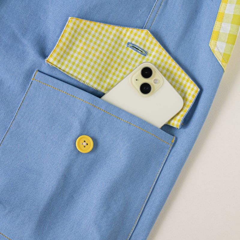 Gingham Check Denim Pants - BL | HOWTOVENUS
