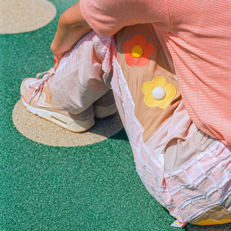 Patchwork Park Pant - Pink | HOWTOVENUS